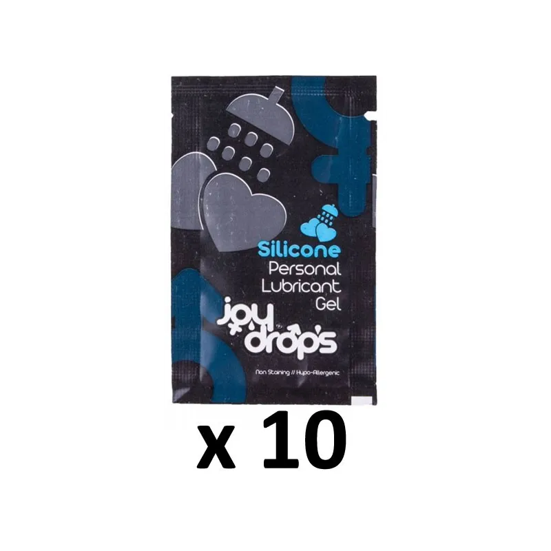Joy Drops Lot de 10 dosettes de lubrifiant Silicone 5mL